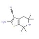 2-Amino-5,5,7,7-tetramethyl-4,5,6,7-tetrahydro-thieno[2,3-c]pyridine-3-carbonitrile - chemical structure image