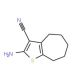 2-Amino-5,6,7,8-tetrahydro-4H-cyclohepta[b]thiophene-3-carbonitrile (CAS 23917-22-8) - chemical structure image