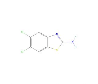 2-Amino-5,6-dichlorobenzothiazole (CAS 24072-75-1) - chemical structure image