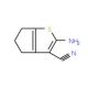 2-Amino-5,6-dihydro-4H-cyclopenta[b]thiophene-3-carbonitrile (CAS 70291-62-2) - chemical structure image