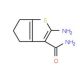 2-Amino-5,6-dihydro-4H-cyclopenta[b]thiophene-3-carboxylic acid amide (CAS 77651-38-8) - chemical structure image