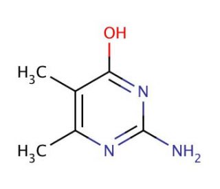 2-Amino-5,6-dimethyl-4-hydroxypyrimidine (CAS 3977-23-9) - chemical structure image