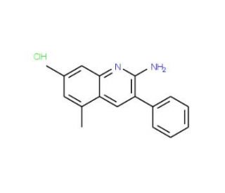 2-Amino-5,7-dimethyl-3-phenylquinoline hydrochloride (CAS 1171149-10-2) - chemical structure image