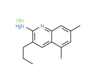 2-Amino-5,7-dimethyl-3-propylquinoline hydrochloride (CAS 1170079-61-4) - chemical structure image