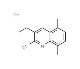2-Amino-5,8-dimethyl-3-ethylquinoline hydrochloride (CAS 1172315-99-9) - chemical structure image