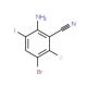 2-Amino-5-bromo-6-fluoro-3-iodobenzonitrile - chemical structure image