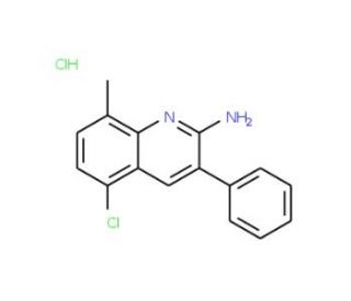 2-Amino-5-chloro-8-methyl-3-phenylquinoline hydrochloride (CAS 1170867-97-6) - chemical structure image
