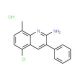 2-Amino-5-chloro-8-methyl-3-phenylquinoline hydrochloride (CAS 1170867-97-6) - chemical structure image