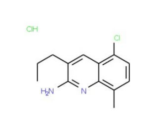 2-Amino-5-chloro-8-methyl-3-propylquinoline hydrochloride (CAS 1170917-31-3) - chemical structure image