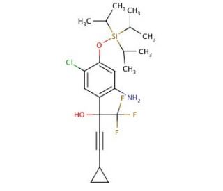 2-Amino-5-chloro-&alpha;-(cyclopropylethynyl)-4-isopropylsilyloxy-&alpha;-(trifluoromethyl)benzenemethanol (CAS 1159977-02-2) - chemical