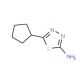 2-Amino-5-cyclopentyl-1,3,4-thiadiazole (CAS 57235-54-8) - chemical structure image