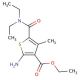 2-Amino-5-diethylcarbamoyl-4-methyl-thiophene-3-carboxylic acid ethyl ester (CAS 329082-04-4) - chemical structure image