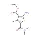 2-Amino-5-dimethylcarbamoyl-4-methyl-thiophene-3-carboxylic acid ethyl ester (CAS 217962-82-8) - chemical structure image