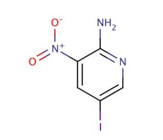 2-Amino-5-iodo-3-nitropyridine (CAS 25391-57-5) - chemical structure image