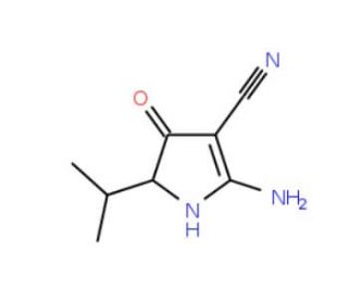 2-amino-5-isopropyl-4-oxo-4,5-dihydro-1H-pyrrole-3-carbonitrile - chemical structure image