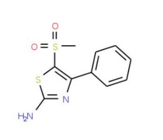 2-Amino-5-methylsulfonyl-4-phenyl-1,3-thiazole - chemical structure image