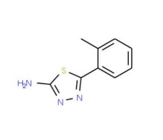 2-Amino-5-(o-tolyl)-1,3,4-thiadiazole (CAS 59565-54-7) - chemical structure image