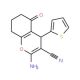 2-Amino-5-oxo-4-(2-thienyl)-5,6,7,8-tetrahydro-4H-chromene-3-carbonitrile - chemical structure image