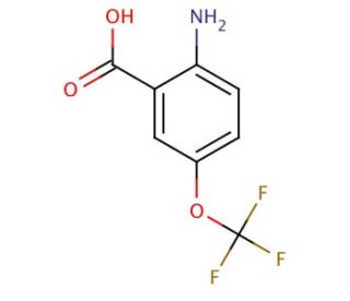 2-Amino-5-(trifluoromethoxy)benzoic acid (CAS 83265-56-9) - chemical structure image