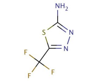 2-Amino-5-trifluoromethyl-1,3,4-thiadiazole (CAS 10444-89-0) - chemical structure image