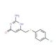 2-Amino-6-{[(4-chlorophenyl)thio]methyl}-pyrimidin-4-ol - chemical structure image