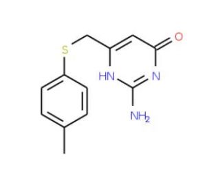 2-Amino-6-{[(4-methylphenyl)thio]methyl}-pyrimidin-4-ol - chemical structure image