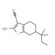 2-Amino-6-(1,1-dimethylpropyl)-4,5,6,7-tetrahydro-1-benzothiophene-3-carbonitrile - chemical structure image