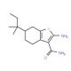 2-Amino-6-(1,1-dimethylpropyl)-4,5,6,7-tetrahydro-1-benzothiophene-3-carboxamide - chemical structure image