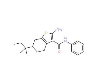 2-Amino-6-(1,1-dimethylpropyl)-N-phenyl-4,5,6,7-tetrahydro-1-benzothiophene-3-carboxamide - chemical structure image