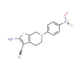 2-Amino-6-(4-nitrophenyl)-4,5,6,7-tetrahydrothieno[2,3-c]pyridine-3-carbonitrile - chemical structure image
