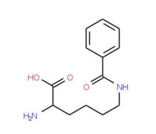 2-Amino-6-(benzoylamino)hexanoic acid (CAS 5107-18-6) - chemical structure image