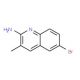 2-Amino-6-bromo-3-methylquinoline (CAS 203506-01-8) - chemical structure image