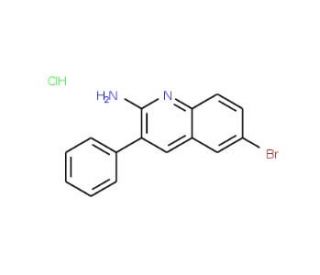 2-Amino-6-bromo-3-phenylquinoline hydrochloride (CAS 1170960-09-4) - chemical structure image