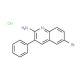 2-Amino-6-bromo-3-phenylquinoline hydrochloride (CAS 1170960-09-4) - chemical structure image