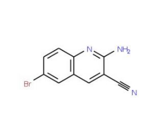 2-Amino-6-bromo-3-quinolinecarbonitrile - chemical structure image
