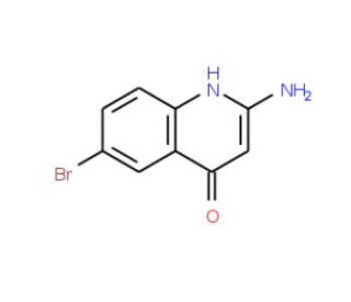 2-Amino-6-bromo-4-quinolinol (CAS 123420-09-7) - chemical structure image