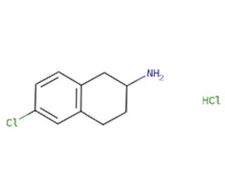 2-Amino-6-chloro-1,2,3,4-tetrahydronaphthalene HCl (CAS 64603-76-5) - chemical structure image