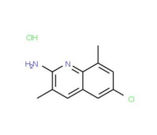 2-Amino-6-chloro-3,8-dimethylquinoline hydrochloride (CAS 1173263-52-9) - chemical structure image