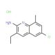 2-Amino-6-chloro-3-ethyl-8-methylquinoline hydrochloride (CAS 1172453-45-0) - chemical structure image