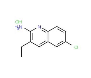 2-Amino-6-chloro-3-ethylquinoline hydrochloride (CAS 1171188-95-6) - chemical structure image
