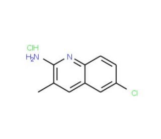 2-Amino-6-chloro-3-methylquinoline hydrochloride (CAS 1170455-19-2) - chemical structure image