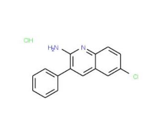 2-Amino-6-chloro-3-phenylquinoline hydrochloride (CAS 1172901-46-0) - chemical structure image