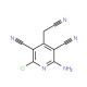 2-amino-6-chloro-4-(cyanomethyl)pyridine-3,5-dicarbonitrile (CAS 19858-57-2) - chemical structure image