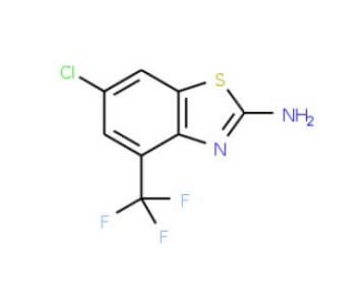 2-Amino-6-chloro-4-(trifluoromethyl)benzo[d]thiazole (CAS 155538-41-3) - chemical structure image
