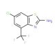 2-Amino-6-chloro-4-(trifluoromethyl)benzo[d]thiazole (CAS 155538-41-3) - chemical structure image