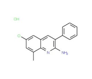 2-Amino-6-chloro-8-methyl-3-phenylquinoline hydrochloride (CAS 1171355-84-2) - chemical structure image