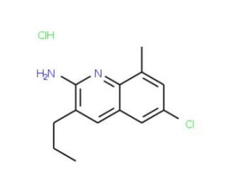 2-Amino-6-chloro-8-methyl-3-propylquinoline hydrochloride (CAS 1172050-00-8) - chemical structure image