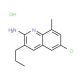 2-Amino-6-chloro-8-methyl-3-propylquinoline hydrochloride (CAS 1172050-00-8) - chemical structure image