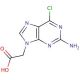 2-Amino-6-chloro-9H-purine-9-acetic acid (CAS 149376-70-5) - chemical structure image