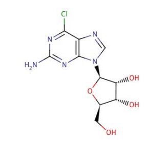 2-Amino-6-chloropurine riboside (CAS 2004-07-1) - chemical structure image
